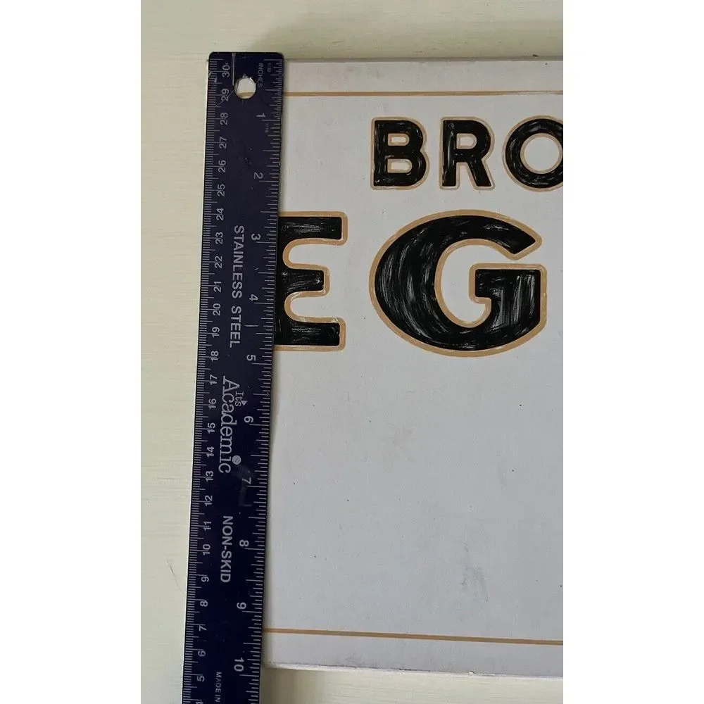 NWT Brown Eggs Cents Per Dozen Wood Sign Farmhouse Red‎ Shed Open Road